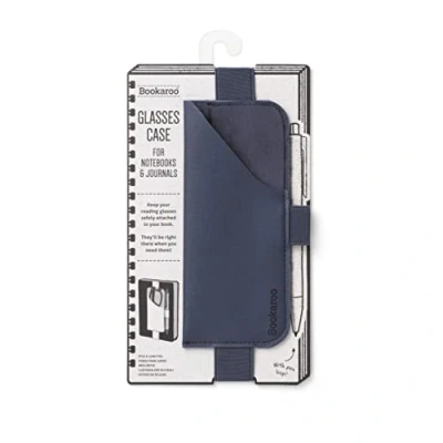 Abbildung von IF Unisex Bookaroo Glasetui für Notizbücher, Tagebücher, elastisches Brillenetui, Navy, einheitsgröße