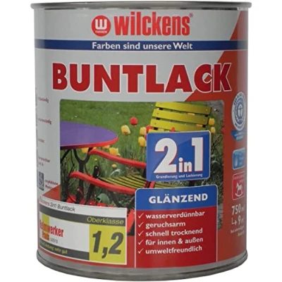 Abbildung von Wilckens Farben Lack 2in1 Buntlack, 750 ml Glänzend Enzianblau