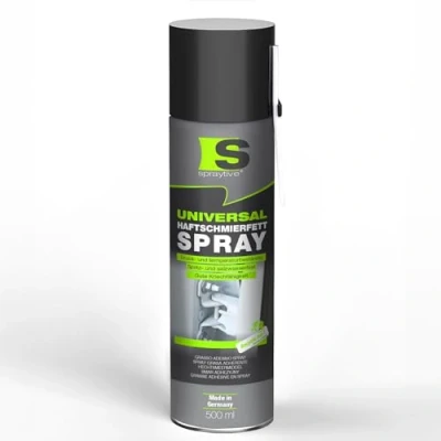 Abbildung von Spraytive 1 x 500 ml Universal Haftschmierfett Spray Schmierfett &amp; Kriechöl für Auto, Gelenke, Lager Scharniere hochviskoses Sprühfett, Seilfett Polfett, Korrosionsschutz Made in Germany