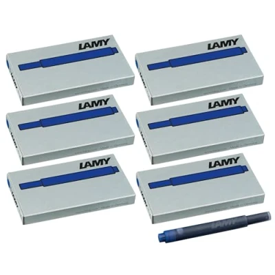 Abbildung von Lamy T10 Tintenpatronen mit großem Tintenvorrat geeignet für alle Patronenfüllhaltermodelle Inhalt 1,25ml je Patrone (blau, 30 Patronen)