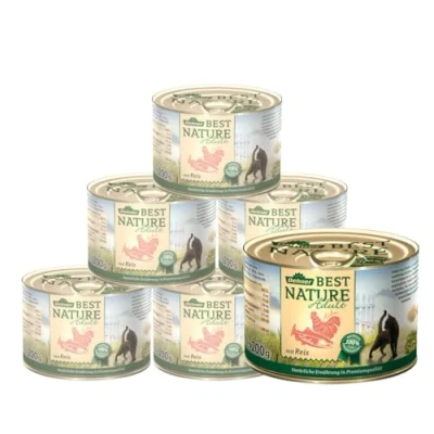 Abbildung von Dehner Best Nature Katzenfutter Adult, Lachs und Huhn mit Reis, 6 x 200 g (1.2 kg)