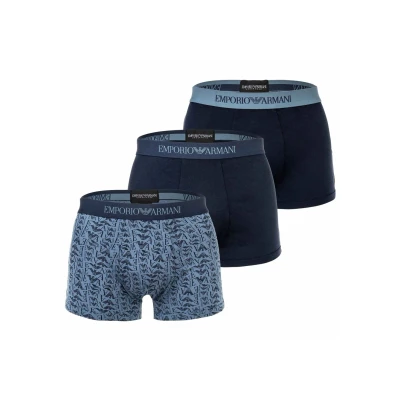 Abbildung von Emporio Armani Trunk 3 PACK Panties, Herren, Größe: Large, Marine