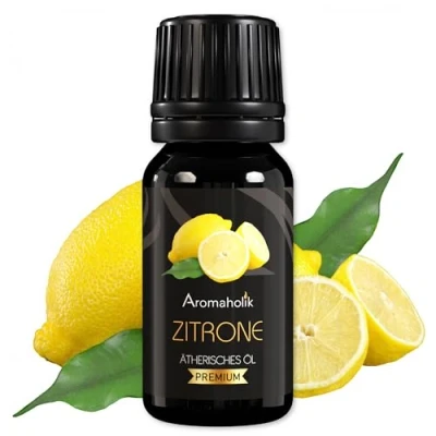 Abbildung von Aromaholik Zitronenöl BIO 100% naturrein Ätherische Öle für Diffuser &amp; Aroma Zertifiziertes ätherisches Öl aus Indien Lemon Essential Oils 10ml Sauna Massage