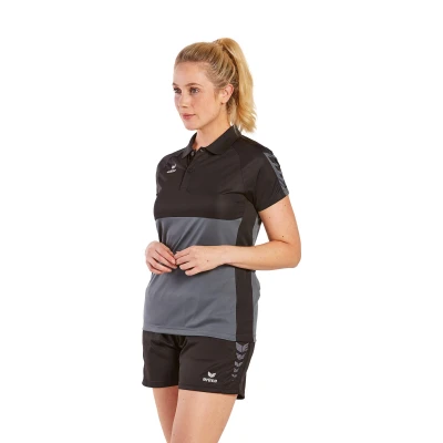 Abbildung von Erima Damen Six Wings Sport Polohemd, slate grey, 36