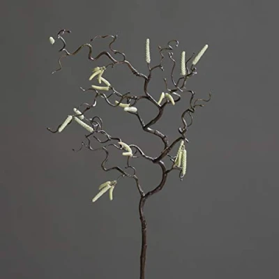 Abbildung von mucplants Künstlicher AST Haselnuss 70cm naturgetreuer Dekoast Dekozweig Zweig Kunstast aus Kunststoff