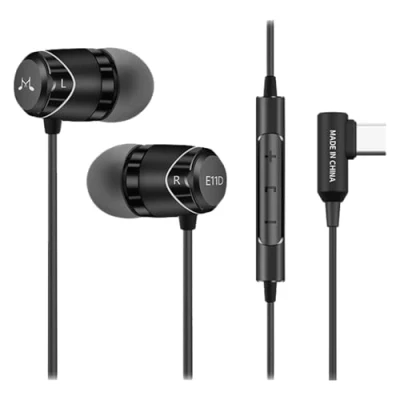 Abbildung von SoundMAGIC E11D Type C in Ear Headphone with line Controller HiFi Sound Solid Metal Construction, Black