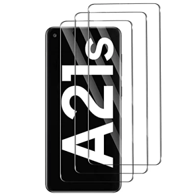 Abbildung von Widrt [3 Pack] tempered glass foil, for Samsung Galaxy A21S, Premium Temperglas screen protector, free from scratches, 9H hardness, HD, ultra resistant, für A21S