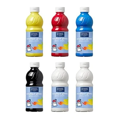 Abbildung von Lefranc &amp; Bourgeois 188294 Glossy Acrylfarbe, 6 x 500 ml Flaschen