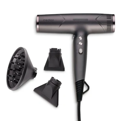Abbildung von Medion® Ionic Haartrockner HD2 (MD19984), 1500 W, Selbstreinigungsfunktion, je 3 Temperatur und Luftstromstufen