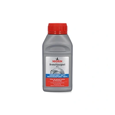 Abbildung von NIGRIN Bremsflüssigkeit DOT4, Hochleistungsformel, Siedepunkt 260C, optimiert Bremsdruckkontrolle, 250 ml