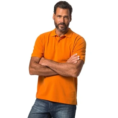 Abbildung von JP1880 Knopfleiste Poloshirt, Herren, Größe: 4XL, Dark orange