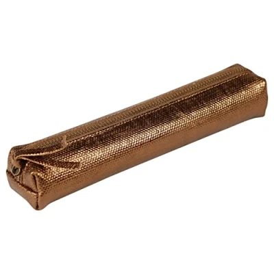 Abbildung von Clairefontaine 410030C Schlampermäppchen KLEO PATHRA Slim, aus Lammleder, 19,5 x 2,5 4cm, 1 Stück, Bronze