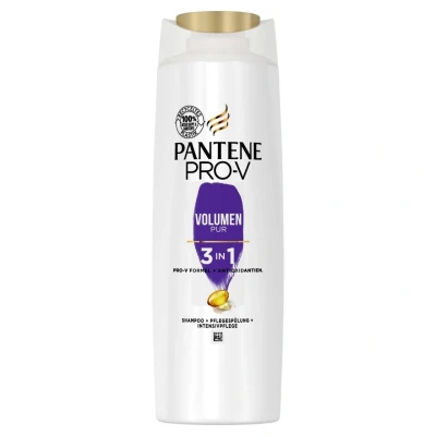 Abbildung von Pantene Pro V Volumen Pur 3 In 1 Shampoo + Pflegespülung Intensivpflege, Formel Antioxidantien, Für feines, plattes Haar, 250ML