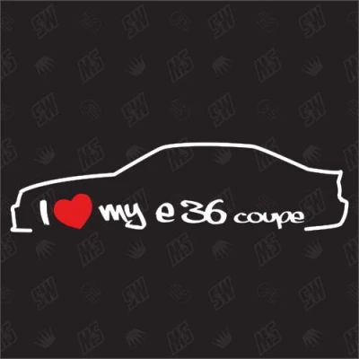 Abbildung von speedwerk motorwear I Love My E36 Coupe Sticker Bj. 90 00