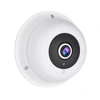 Abbildung von Revotech Fisheye POE IP Kamera mit Audio, Innenkuppel Überwachungskamera P2P 1,7 mm Panorama Weiter Winkel Objektiv Nachtsicht 3MP CCTV H.265 (IF04 Audio P)