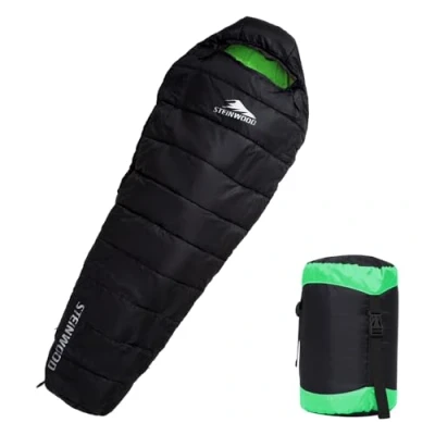 Abbildung von Steinwood Mumienschlafsack Schlafsack Kompakt 3 4 Season Schwarz / Grün