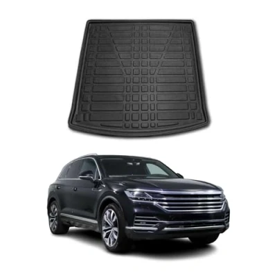 Abbildung von OMAC Kofferraumwanne Laderaumwanne kompatibel mit VW Touareg 2018 2024 Gummi TPE Schwarz