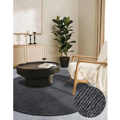 Abbildung von Villeroy &amp; Boch Teppich &quot;Francois&quot;, rund, Handgewebt, Wolle, Natur, Wohnzimmer, Schlafzimmer, Boho, Skandi
