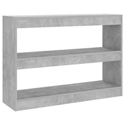 Abbildung von vidaXL Bücherregal Raumteiler Standregal Aktenregal Wandregal Regal Raumtrenner Aufbewahrung Büroregal Dekoregal Betongrau 100x30x72cm