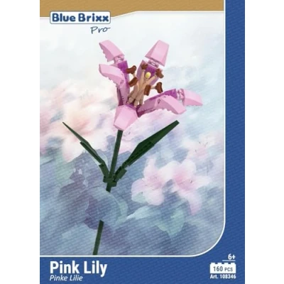 Abbildung von BlueBrixx Pro 108346 Pinke Lilie aus Klemmbausteinen mit 160 Bauelementen