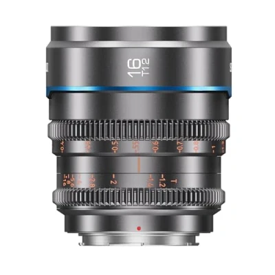 Abbildung von SIRUI Night Walker Objektiv 16mm T1.2 S35 Weitwinkel Cine Objektiv, große Blende, manueller Fokus, MS16R G, RF Mount, Metallgrau