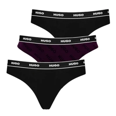 Abbildung von HUGO String TRIPLET THONG DESIGN (Set, 3 St., 3) mit Logobund