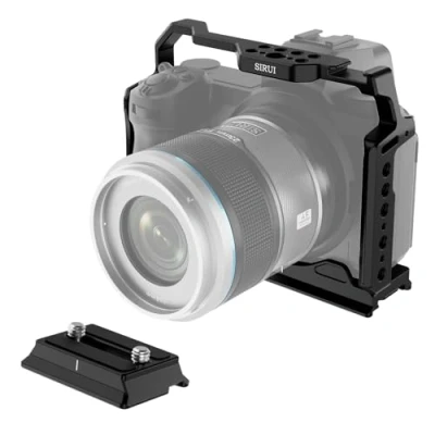 Abbildung von SIRUI Kamerakäfig für Nikon Z5 Z6 Z7 Z6II Z7II cage mit NATO Schiene, Arca Basis und Cold Shoe, mehrere 1/4 Zoll 3/8 Gewindelöcher, AM NZ CT