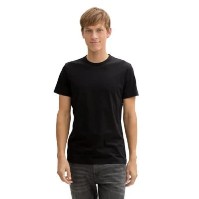 Abbildung von TOM Tailor MIT Stretchanteil Tshirt basic, Herren, Größe: XL, Black