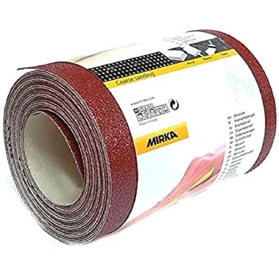 Abbildung von Mirka Red Schleifpapier Rolle 115mm x 5m / Körnung P150 1 Zum Schleifen von Holz, Metall und Kunststoff