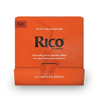 Abbildung von D&#039;Addario Saxophon Blätter Rico Alto Saxophone Reeds RJA0130 B25 Stärke 3.0 25 Stück Individually Sealed