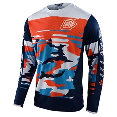 Abbildung von Radfahren Jersey Herren Mountainbike Motocross Langarm MTB T Shirt,Shirt Downhill Fahrrad Schnelltrocknend (Color 25,L)