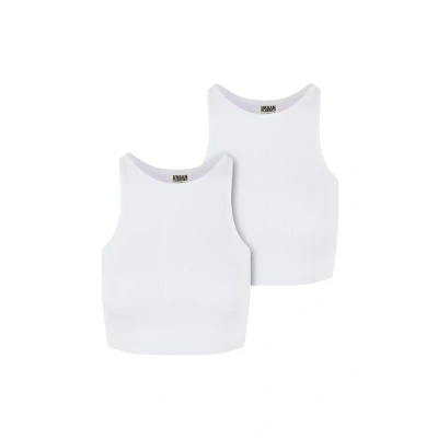 Abbildung von Urban Classics Cropped 2PACK Top, Damen, Größe: 5XL, white