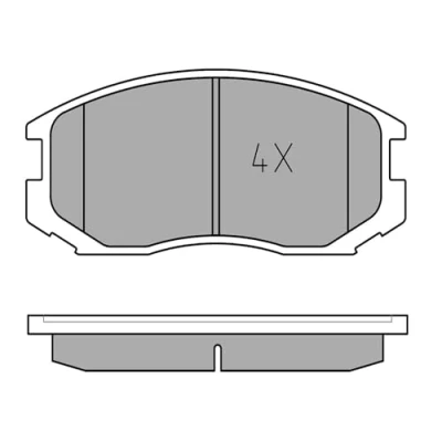 Abbildung von MEYLE 025 216 5015 Bremsbelagsatz ORIGINAL Quality Vorderachse exkl. Verschleißwarnkontakt mit Anti Quietsch Blech MITSUBISHI: COLT 5