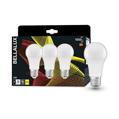 Abbildung von BELLALUX LED Lampe für E27 Sockel, matte Optik ,Warmweiß (2700K), 1055 Lumen, Ersatz herkömmliche 75W Leuchtmittel, nicht dimmbar, 3 er Pack