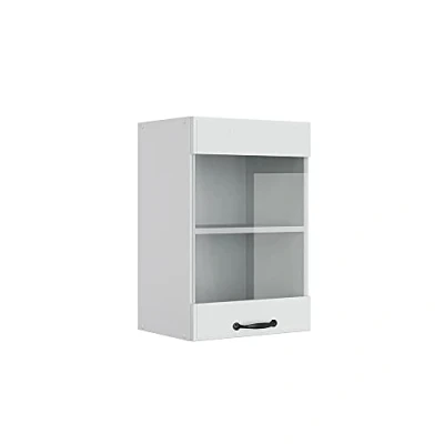 Abbildung von Vicco Küchenglasschrank R Line, Weiß Landhaus/Weiß, 40 cm