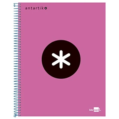Abbildung von Liderpapel Notizbuch mit Spiralbindung, A4, Mikro, Antartik, gefüttert, 120 Stück, 100 g, kariert 5 mm, Streifen, 4 Bohrungen, Rosa