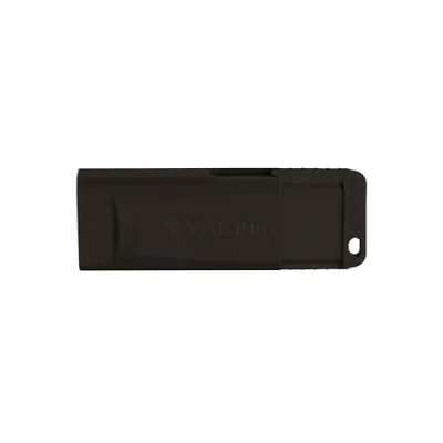 Abbildung von Verbatim Slider USB Stick Drive 128 GB, 2.0, Speicherstick, für Laptop Notebook Ultrabook TV Autoradio, 2.0 Stick, Datenstick mit Schiebemechanismus, Schwarz