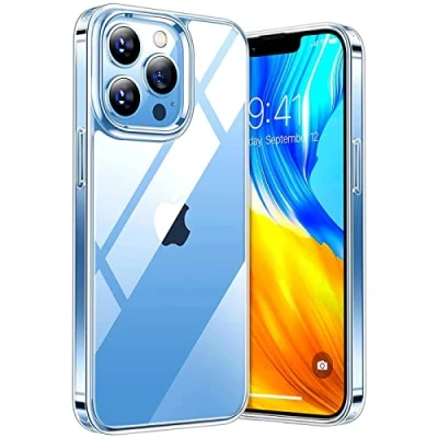 Abbildung von Verco Handyhülle für Apple iPhone 13 Pro Max Case, Handy Cover Hülle Transparent Dünn Klar Silikon, durchsichtig