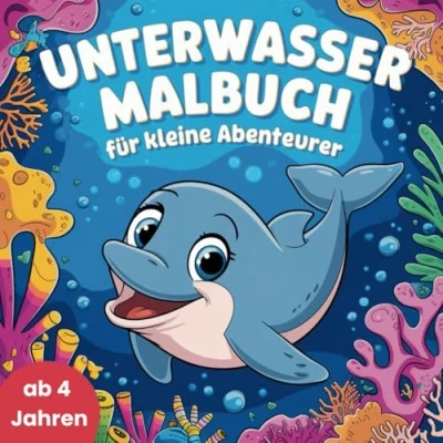 Abbildung von Unterwasser Ausmalbuch für kleine Abenteurer ab 4 Jahren mit 50 wunderschönen Ausmalbildern