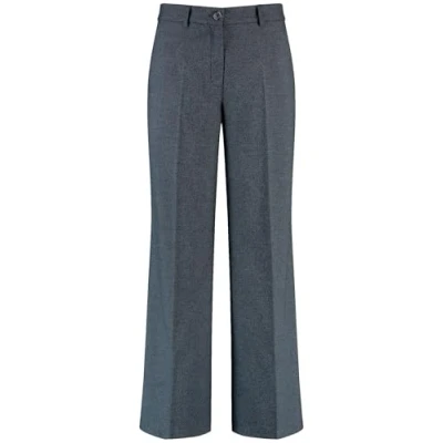Abbildung von Gerry Weber Damen Weite Hose aus Tweed unifarben, Melange reguläre Länge Blue Black 40