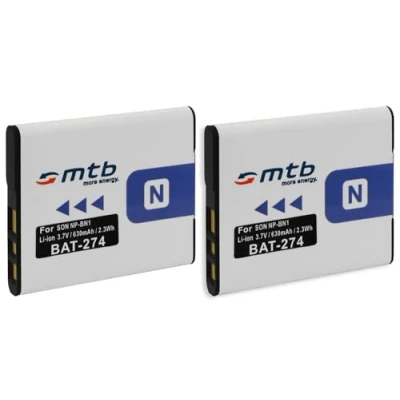 Abbildung von 2X Akku NP BN1 kompatibel mit Sony Cyber Shot DSC TX100V, W710, W830, WX80, WX220, QX100... (s. Liste)
