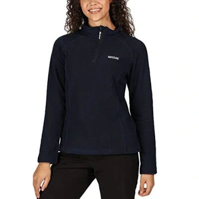 Abbildung von Regatta Damen Womens Kenger Mid Weight Honeycomb Fleece Zip Neck, Marineblau (DeepNavy), 36