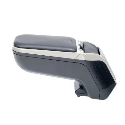 Abbildung von rati ARMSTER 2 ARMREST Kompatibel mit Opel Astra G 1998 2010 [Vegan Leather, Gray]