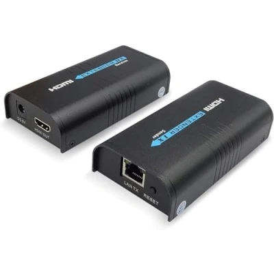 Abbildung von HDMI Extender,100M Sender und Empfänger über Ethernet Netzwerk Router/Switcher LAN RJ45 CAT5 CAT6 Single Source von 1080P Full HD STB,DVD,PS3 mit DLP,LCD,LED,Unterstützt TCP/IP