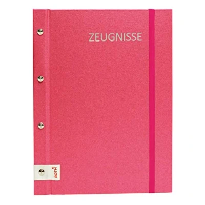 Abbildung von ROTH Zeugnismappe Metallium mit Buchschrauben Pink 12 A4 Klarsichthüllen, erweiterbar