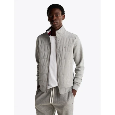 Abbildung von Tommy Hilfiger MIX Media ZIP THRU Übergangsjacke, Herren, Größe: XL, Light grey heather