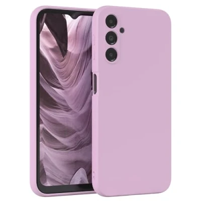 Abbildung von EAZY Case Silikonhülle für Samsung Galaxy A14 5G Hülle Silikon Violett weich stoßfeste Handyhülle Schutzhülle mit Kameraschutz Dünn Premium Schutz Cover TPU Phone Bumper in Flieder