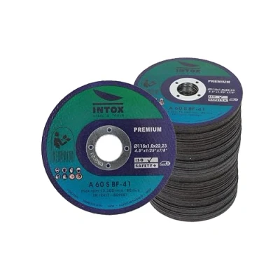 Abbildung von INTOX Trennscheiben 115mm x 1,0mm 100 Stück Inox Flexscheibe für Metall Stahl und Edelstahl