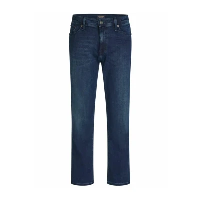Abbildung von JACK &amp; JONES Jeans Herren Stretch lang Straight Fit JJICLARK Jeanshose Hose Denim, Länge:36L, Farbe:Blue Denim (CB 142), Weite:32W