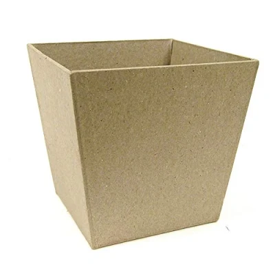 Abbildung von Décopatch AC689O Pinseltopf aus Pappmaché, 10 x 9,5 cm, zum Verzieren, perfekt für Ihre Wohndeko, kartonbraun